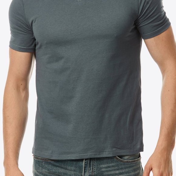 Notched Neck Short Sleeve Tee - Picture 5 of 6